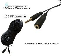 BAFX Products&reg; - 25 Foot - Shielded - Headphone Stereo Audio Extension - 3.5mm Jack - (M/F) Male to Female - Nickel... N8