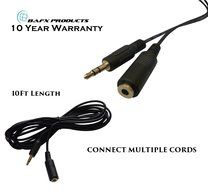 BAFX Products&reg; - 25 Foot - Shielded - Headphone Stereo Audio Extension - 3.5mm Jack - (M/F) Male to Female - Nickel... N9