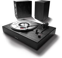 Sharper Image SBT4001BK Bluetooth Streaming Turntable Sound System with Two External Stereo Speakers (Black) N3