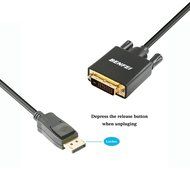 DisplayPort to DVI Adapter, Dp Display Port to DVI Converter Male to Male Gold-Plated Cord 6 Feet Black Cable... N4