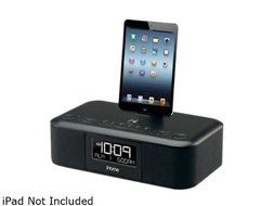 iHome iD95BZC App-enhanced Dual Alarm Stereo Clock Radio for iPad/iPhone/iPod with FM Presets (Black)