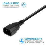 3 Pack - 3ft High Performance Premium Power Supply Cable NEMA5-15P to IEC C13 - Universal Connection Supports... N7