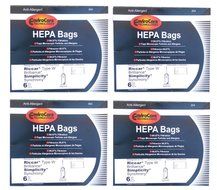 6 (1 Pkg) Type W HEPA Allergy Bags fit Riccar Brillance BRLP BRLD BRLS Simplicity Synchrony SCRP, SCRD, SCRS,... N4