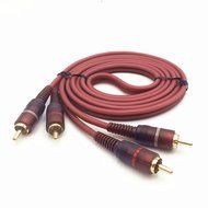 Gold-Plated 3.5mm Male to 2-Male RCA [Left / Right] Stereo Audio Y Cable, Dual Shielded 1-2rca Audio Auxiliary... N13