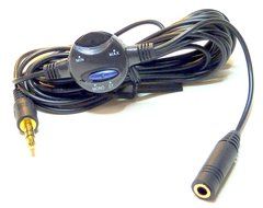 3.5mm Stereo Extension Cord w/ Volume Control &amp; Mono / Stereo Switch - 10' : 70-023 (1) N2