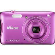 Nikon COOLPIX S3700 Digital Camera with 8x Optical Zoom and Built-In Wi-Fi (Pink) N15