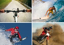 KitVision Rush Waterproof Full HD 1080p 30 FPS Sports Action Camera with Wifi, Mounting Accessories and Case -... N6