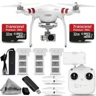 DJI Phantom 3 Standard with 2.7K Camera and 3-Axis Gimbal. Ultra Saving Kit Includes: 2 Pieces of 32GB High Speed...