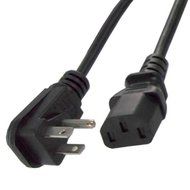 SF Cable, US Universal Wall Side Right Angle Power Cord, IEC320 C13 to NEMA 5-15P (2 Feet)