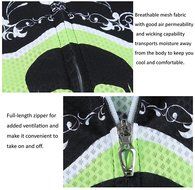Ophelia Women Short Sleeve Cycling Jersey Pant Set+arm Sleeves(Skull,S) N86