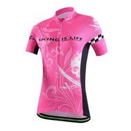 Ophelia Women Short Sleeve Cycling Jersey Pant Set+arm Sleeves(Skull,S) N88