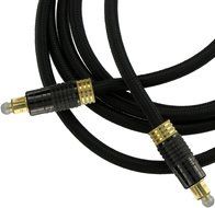Digital Audio Cable (3.3 Feet) - TOSLINK Fiber Optic (S/PDIF, ADAT, EIAJ) - Braided Cord - JIS F05 Male to Male... N3