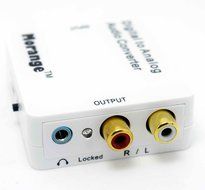 Morange DAC02 Digital to Analog Audio Converter With 3.5mm Jack Support Headphone and 6ft Optical Toslink Cable... N3