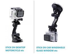 VVHOOY Suction Cup Mount + Tripod Mount for Gopro Hero/Xiaomi/Xiaoyi/SJCAM /GEEKPRO Camera Accessories etc (Style 2)