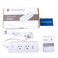 iDsonix 2 Power Socket Outlets with 5V 2.4A 4-Port Smart USB Charging Ports 5ft Cord Built-in Surge Protector... N4
