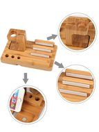 TuoP@ Apple Watch Series 2 1 Stand, Multi Nightstand Mode Dock Bamboo Wood Charging Station Charger Cradle for... N3