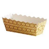 Hoffmaster 610908 Vanilla Links Loaf Pan, Small, 1-3/8" Wall 1-1/5" x 3-1/5" (Pack of 300)