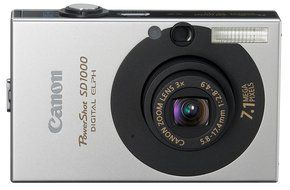 Canon PowerShot SD1000 7.1MP Digital Elph Camera with 3x Optical Zoom (Black) (OLD MODEL) N3