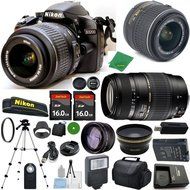 Nikon D3200 24.2 MP CMOS Digital SLR, NIKKOR 18-55mm f/3.5-5.6 Auto Focus-S DX VR, Tamron 70-300mm DI LD Zoom,...
