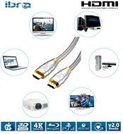 IBRA&reg; 5 Feet Ultra Advanced High Speed HDMI Cable. Advanced display resolutions. Capable beyond 1080p to 2160p... N16