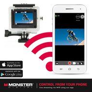 Monster Vision 360 Camera 1080p 60 fps Action Camera, 16GB MicroSD included, Ultra Wide Angle, WiFi Enabled [CAMVI... N15