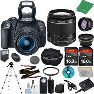 Canon Rebel T5i Camera International Version with 18-55mm IS STM + 2pcs 16GB Memory Card + Case + Card Reader...