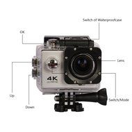 FWN 4K HD Wifi Action Camera 2.0 inch Waterproof Sports Video Camera Camcorder with accessories kit(Sliver) N2