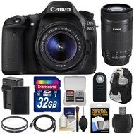 Canon EOS 80D Wi-Fi Digital SLR Camera &amp; EF-S 18-55mm IS STM with 55-250mm IS STM Lens + 32GB Card + Battery &amp;... N2