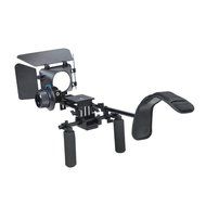 DSLR Stabilizer Shoulder Rig +Follow Focus+ Matte Box HD Video Camera Top Handle N2