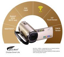 Hausbell HDV-5052 HDMI 1920x1080p Full HD Wifi Digital Video Camera Infrared Night Vision 30FTPS Camcorder with... N2