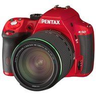 Pentax K-50 Digial SLR Camera with 18-135 WR Lens, Red 11008