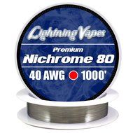 Genuine Lightning Vapes 40 AWG Nichrome 80 Wire 1000'