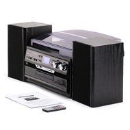 Bluetooth Record Player with Detachable Speakers &ndash; Relive Your Sweet Memories &ndash; 8 in 1 Player (Record Player,... N6