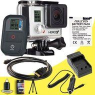 GoPro HERO3+: Black Edition + Replacement Lihtium Ion Battery + External Charger with Car Charger Attachment +...
