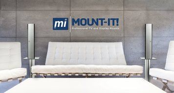 Mount-It! 2 Satellite Speaker Stands for Surround Sound Home Theaters, Glass and Aluminum, Black (MI-28) N7
