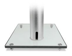 Mount-It! 2 Satellite Speaker Stands for Surround Sound Home Theaters, Glass and Aluminum, Black (MI-28) N9
