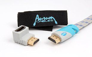 Aurum Flat Series - Flat HDMI Cable with Ethernet (12 FT) - Supports 3D &amp; Audio Return Channel [Latest Version... N2