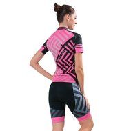 Ophelia Women Short Sleeve Cycling Jersey Pant Set+arm Sleeves(Skull,S) N109