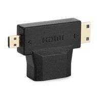 Aurum Cables Right Angle L Shape HDMI Male to HDMI Female Adapters - Black - Pack of 5 + 3 Cable Ties N29