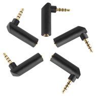 Aurum Cables 3.5mm Female to 3.5mm Male TRRS Adapter Right Angle Gold Stereo Headphone Microphone Video Audio... N2
