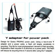 Godox DB-02 Cable Y adapter 2 to 1 For PROPAC Power Pack PB960 AD360 AD180 N7