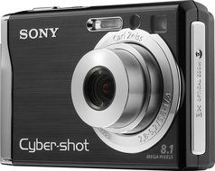 Sony Cybershot DSCW90 8.1MP Digital Camera with 3x Optical Zoom and Super Steady Shot (Black) N9