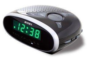 Jensen JCR175 AM/FM Alarm Clock Radio with 0.6-Inch Green LED Display