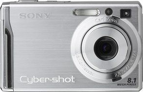 Sony Cybershot DSCW90 8.1MP Digital Camera with 3x Optical Zoom and Super Steady Shot (Black) N10