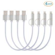 [4 Pack, 2-in-1] EReach 1 FT Lightning and Micro USB Nylon Braided High Speed Charge and Sync Cable Cord for iPhone... N3