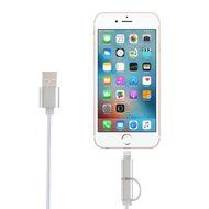 [4 Pack, 2-in-1] EReach 1 FT Lightning and Micro USB Nylon Braided High Speed Charge and Sync Cable Cord for iPhone... N4
