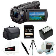Sony FDR-AX33/B FDR-AX33B FDR-AX33 4K Camcorder with 64 GB BUNDLE N2