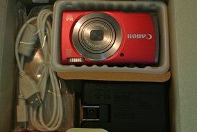 Canon PowerShot A3500 IS 16MP Digital Camera with 5x Optical Image Stabilized Zoom, 3.0-Inch LCD (Red) N7