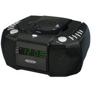 Jensen AM/FM Stereo Dual Alarm Clock Radio with Top Loading CD Player, Digital Tuner and Aux Input N2
