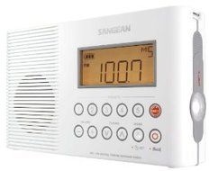 Sangean AM/FM Weather Band Emergency Waterproof Shower Clock Radio With Large easy to read LCD Display N2